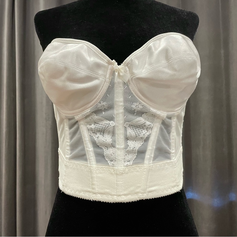 Vintage Grenier white strapless bustier